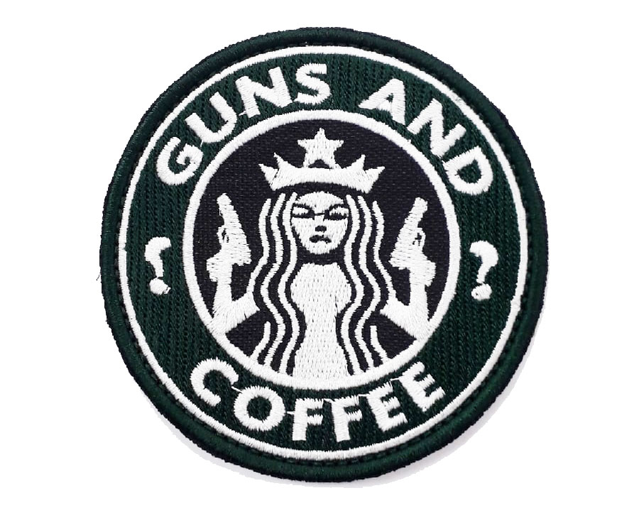 Патч нашивка "Guns and Coffee"