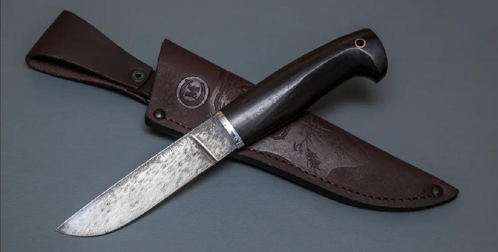 Нож Мастерская Семина "Финский" кован, ХВ-5,литье, рукоять цен.пород дерева
